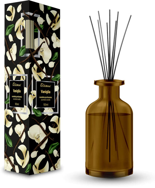 Luxe Geurstokjes Bourbon Vanille 100ML – Warme Kamerdiffuser met Zoete Vanillegeur