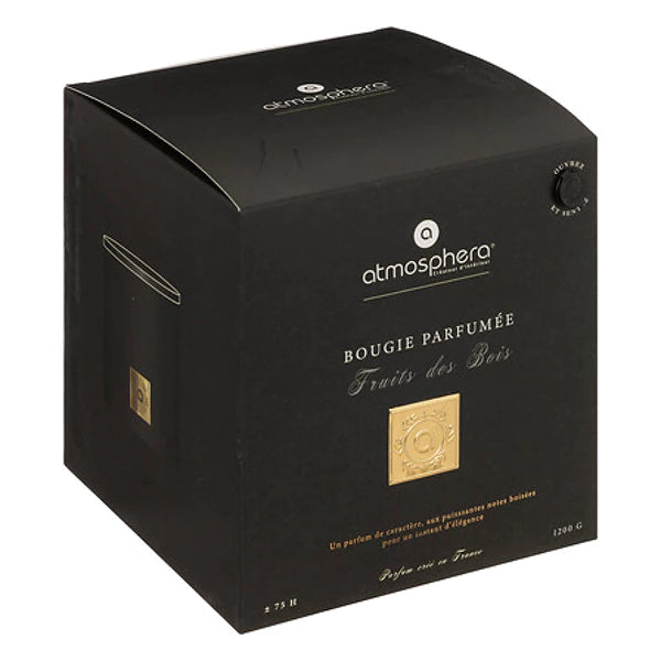 Luxe Geurkaars Bosbes – Zwarte Glazen Kaars 1200 g