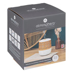 Olie Diffuser 100 ml USB – Compacte Aromatherapie Geurvernevelaar met Kleurverlichting – Stil & Modern Design in Wit met Houteffect – Geurverspreider voor Woonkamer, Slaapkamer & Kantoor