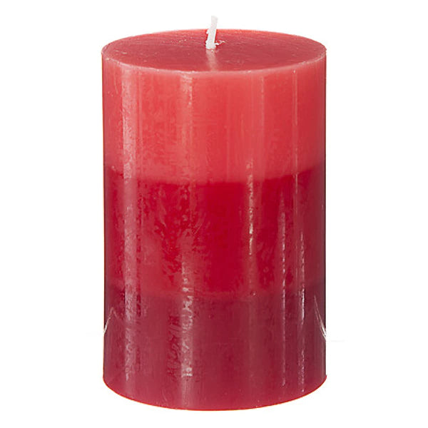 Geurkaars Rode Vruchten Parfum met Driekleurig Kleurverloop – Ø6,5 x 10 cm – Luxe Wax Kaars  45+ Branduren