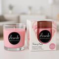 Geurkaars Aardbei & Creme in Glas – Luxe Geurkaars met 30 Uur Brandtijd | Warme Aardbei & Creme Geur voor een Gezellige en Ontspannende Sfeer