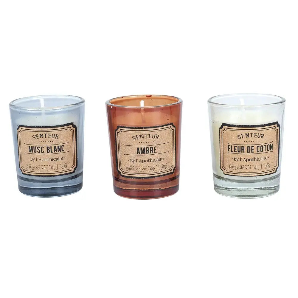 Apothekerset Geurkaarsenset x6 – Luxe Geurkaarsen in Klassieke Stijl | Tijdloze Geuren & Perfect Cadeau voor Elk Interieur