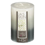 Geurkaars Jasmine Parfum met Driekleurig Kleurverloop – Ø6,5 x 10 cm – Luxe Wax Kaars  45+ Branduren