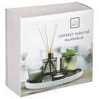 Plateau giftset 5-delig. geur, plantje en 2 waxinelichtjes | Geurstokjes |