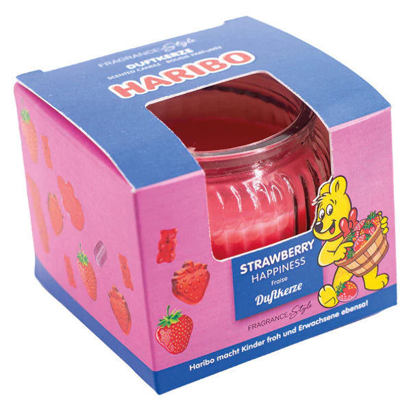 Geurkaars Haribo 85g Aardbeiengeluk