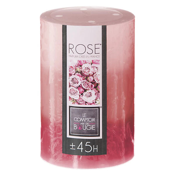 Geurkaars Pink Parfum met Driekleurig Kleurverloop – Ø6,5 x 10 cm – Luxe Wax Kaars  45+ Branduren