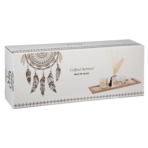 Bohemian Geurdoos – Diffuser, Geurkaarsen & Decoratieve Tray