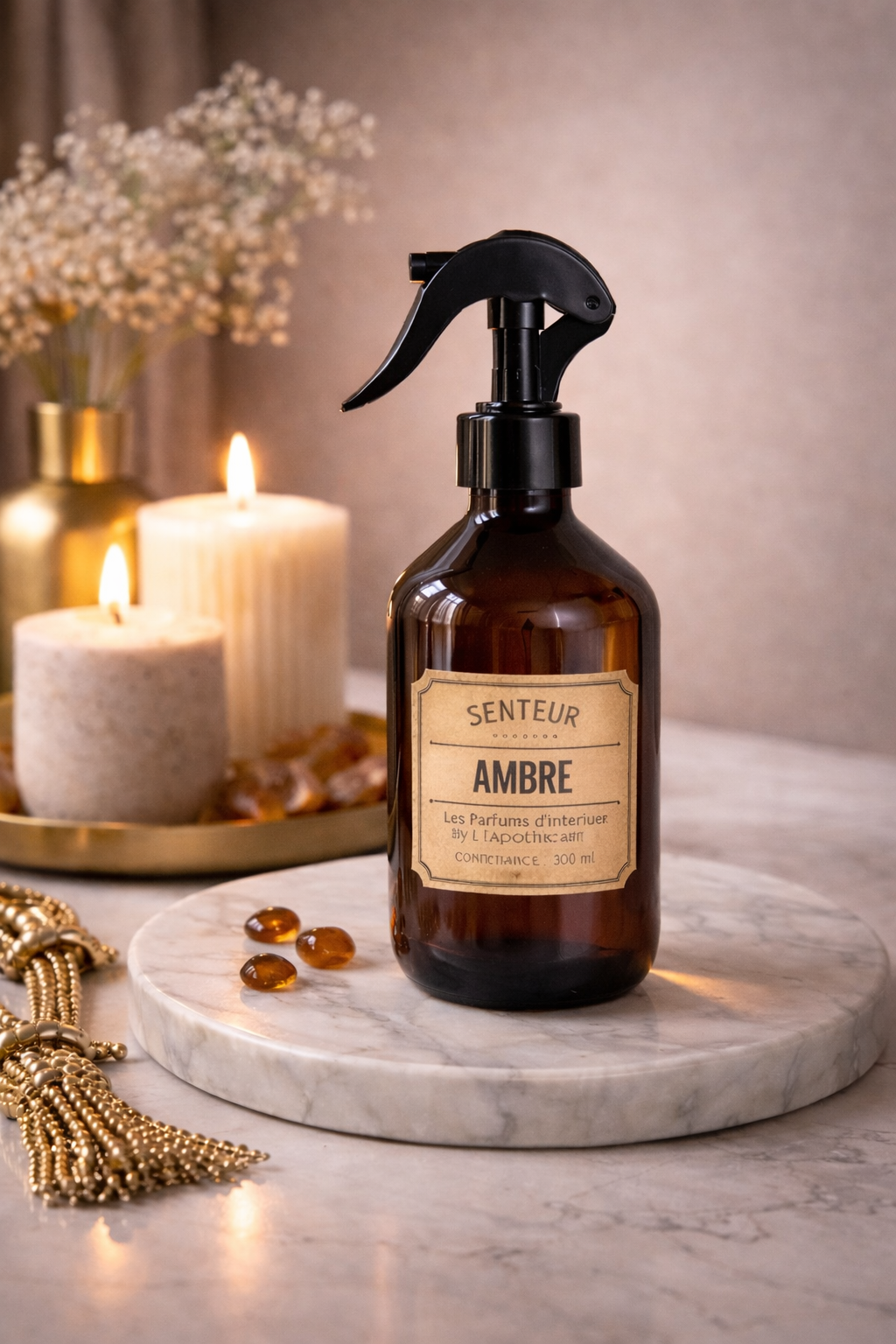 Ambre Apotheker Huisparfum Spray 300 ml – Luxe Interieurgeur