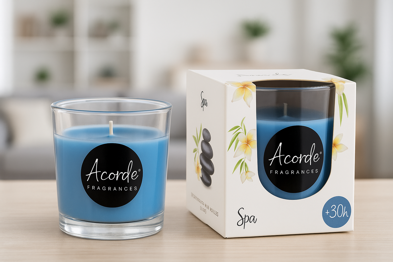 Geurkaars Spa in Glas – Luxe Geurkaars met 30 Uur Brandtijd | Warme Spageur voor een Gezellige en Ontspannende Sfeer