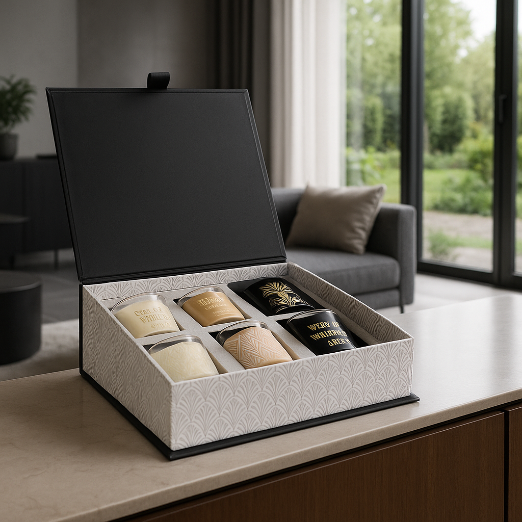 Aromatique Geurkaarsenset x6 – Tijdloze geurbeleving en stijlvolle sfeer in huis