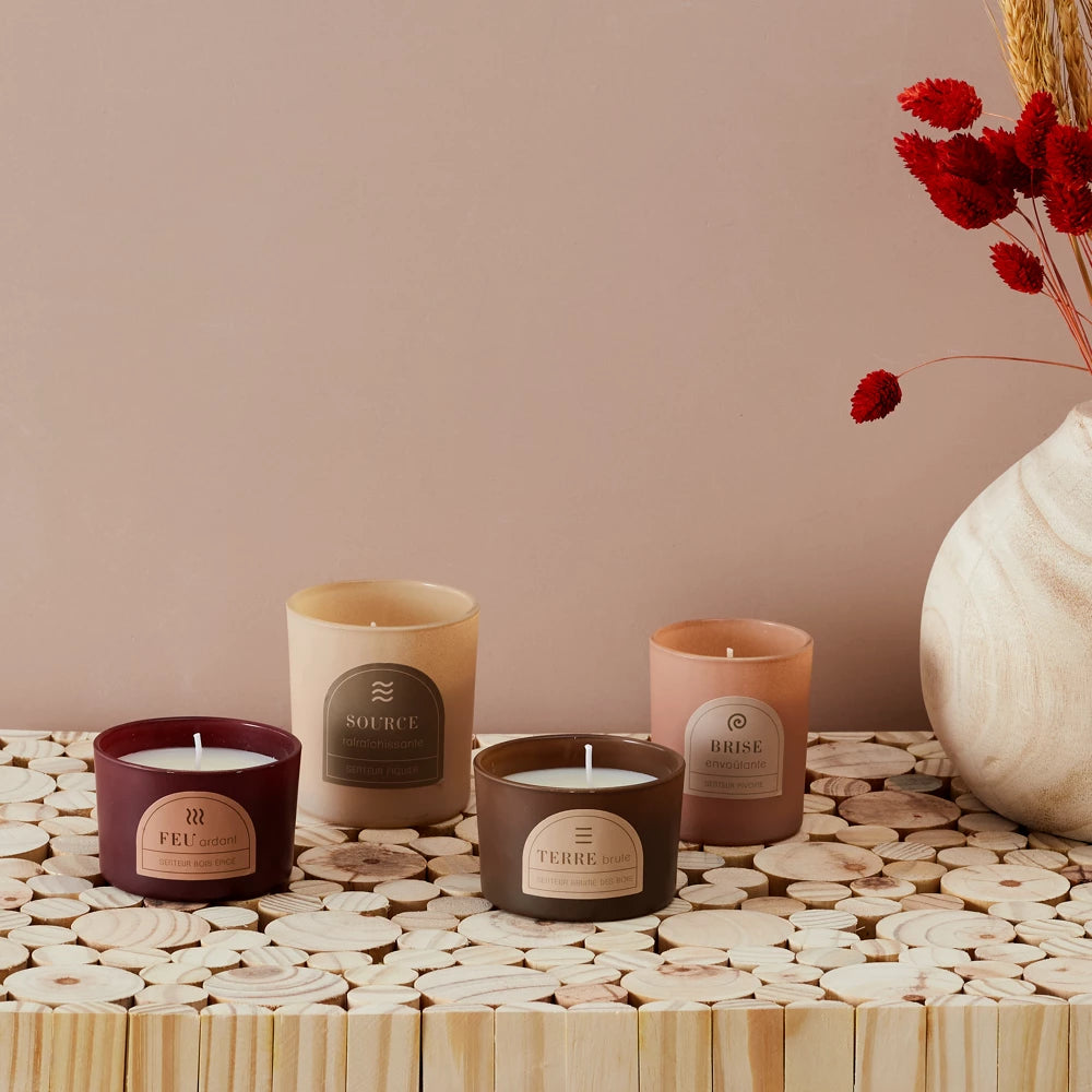 Set van 4 Geurkaarsen – Elementen Collectie Cadeauset