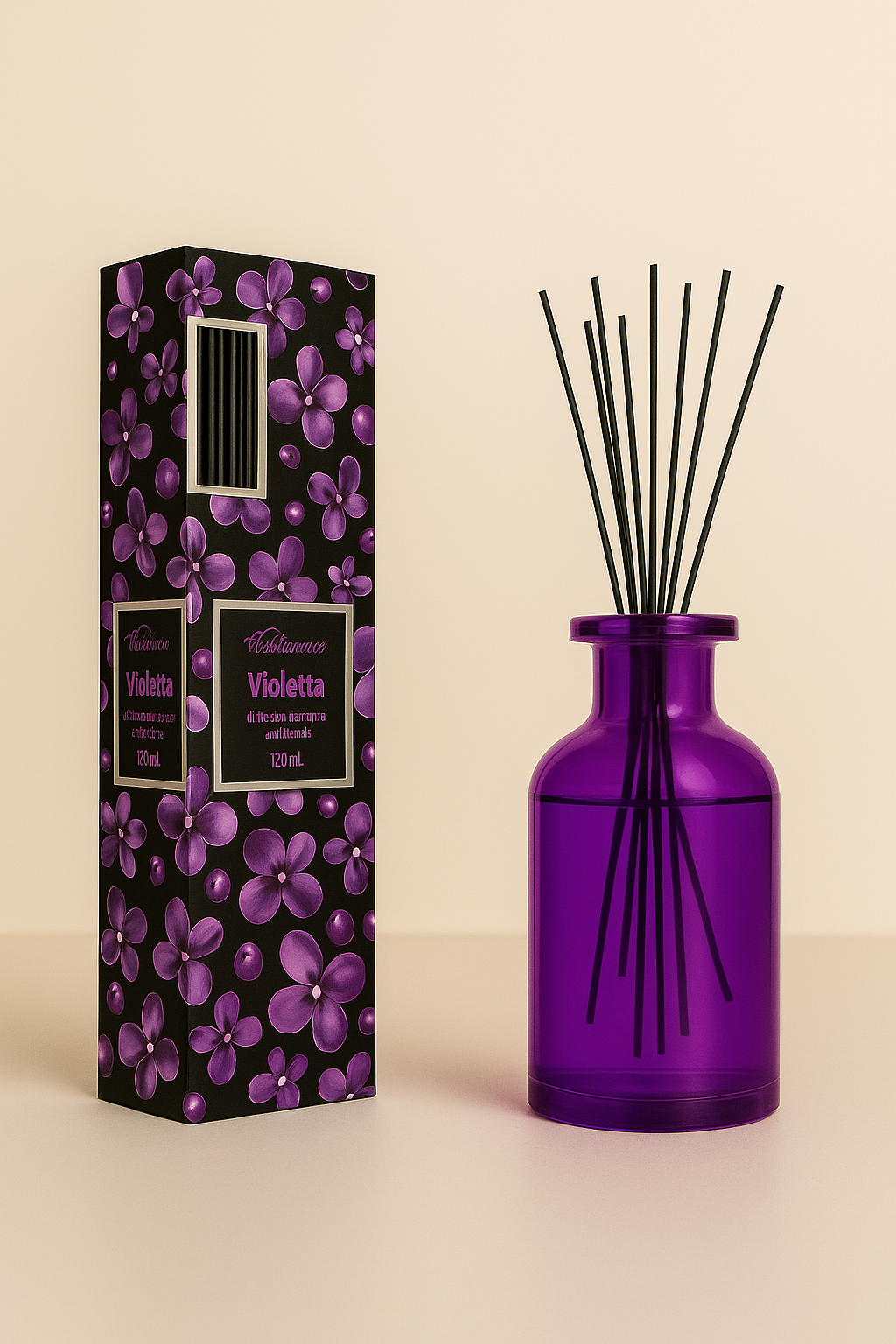 Luxe Geurstokjes Violetta 100ML – Stijlvolle Kamerdiffuser met Zachte Bloemengeur