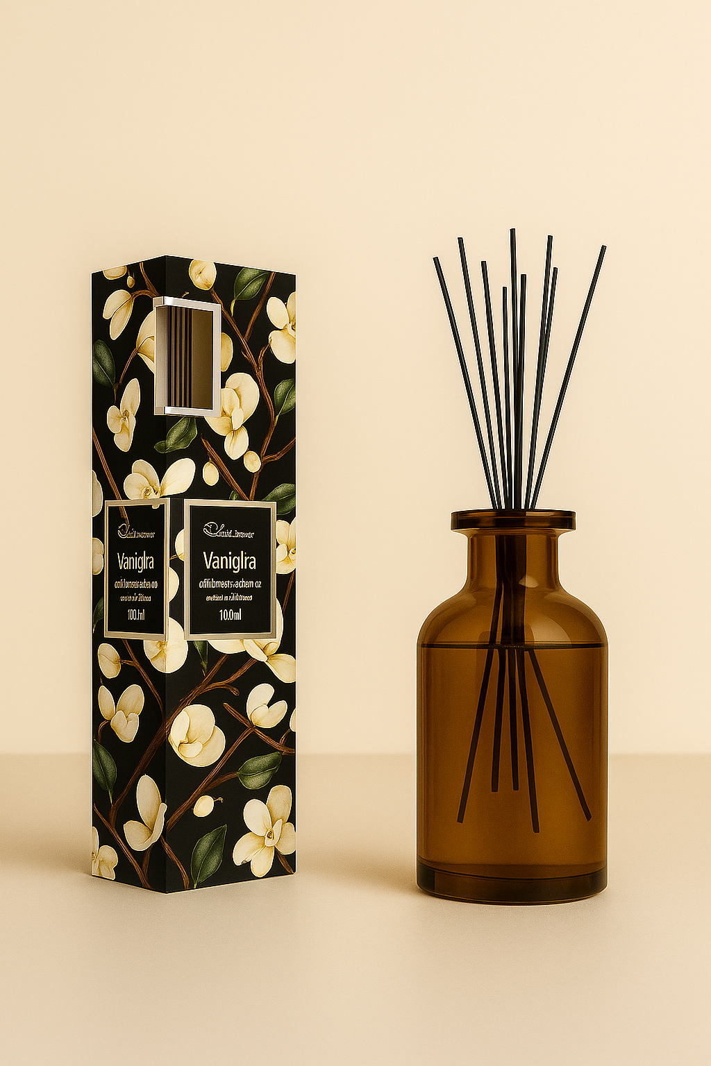 Luxe Geurstokjes Bourbon Vanille 100ML – Warme Kamerdiffuser met Zoete Vanillegeur